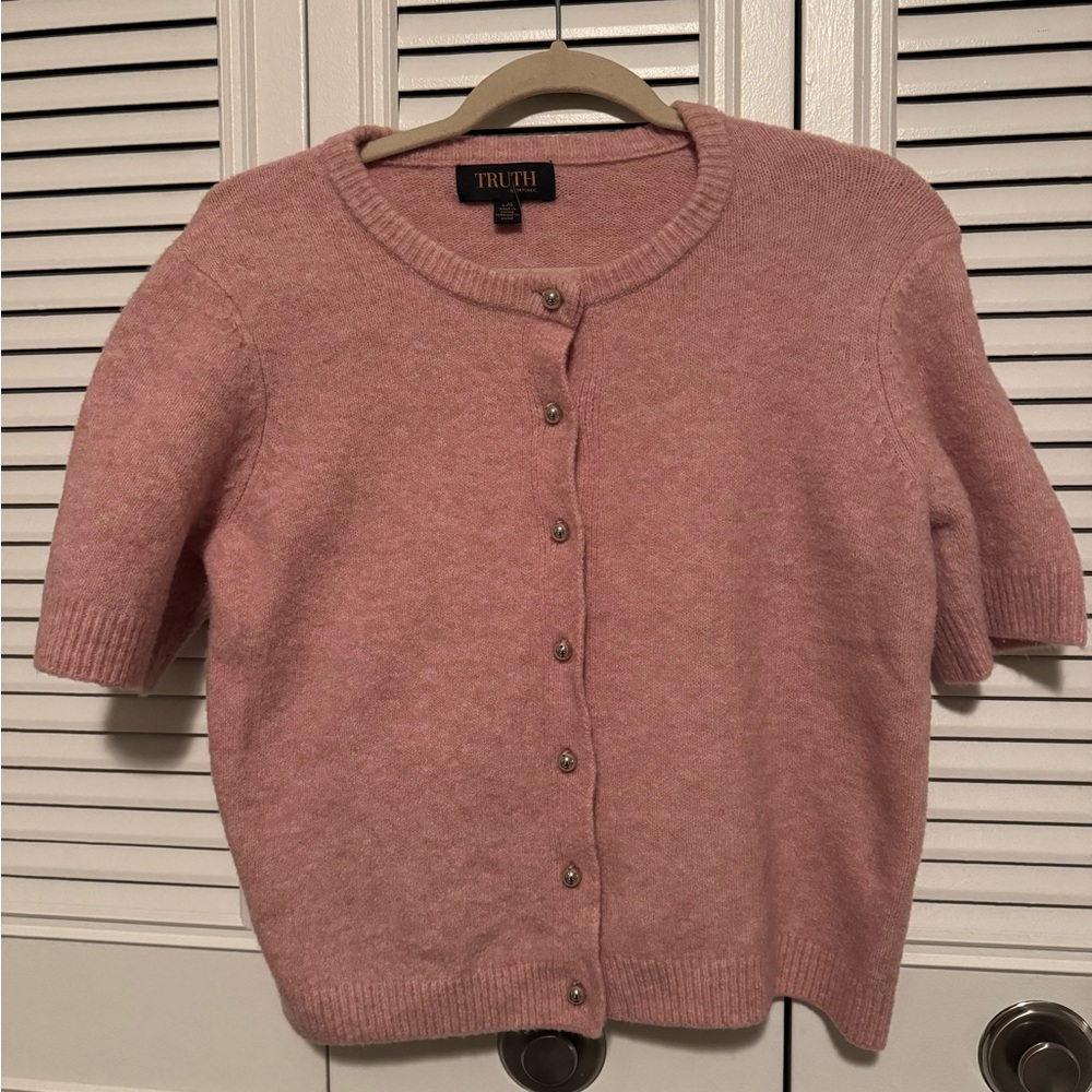 Truth Pink Women's short sleeve cardigan